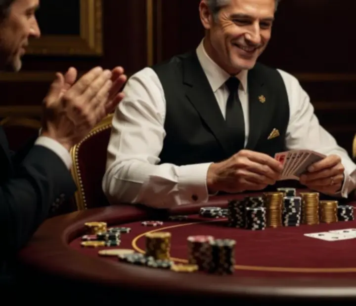 Elegancki stół pokerowy podczas wieczoru kasynowego NAXSOL ENTERPRISES LTD